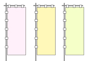 のぼりを目立たせるバランス