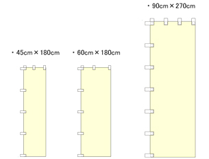 のぼりの大きさを選ぶ